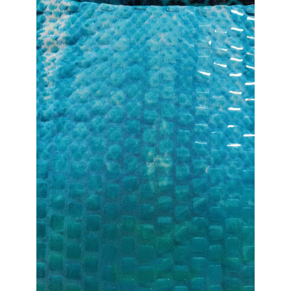 Frank Lyman Design Turquoise Python Snake Print Open Front Moto Jacket Gold Zips - Picture 11 of 14